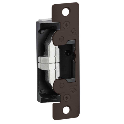 Adams Rite 7401-119 Electric Strike Field Selectable Fail Safe/Fail Secure For Aluminum Hollow Metal or Wood Applications 4-7/8 x 1-1/4 Radiused Faceplate 12 16 24 VAC/DC Satin Black Ritecoat Paint 7401-119