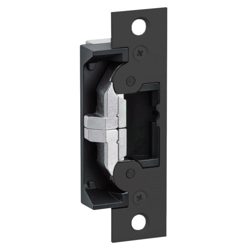 Adams Rite 7431-119 Electric Strike Field Selectable Fail Safe/Fail Secure For Aluminum Hollow Metal or Wood Applications 6-7/8 x 1-1/4 Radiused Faceplate 12 16 24 VAC/DC Satin Black Ritecoat Paint