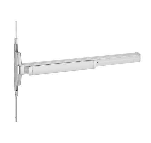 Von Duprin 3348AL-07 4 US4 LHR Narrow Style Concealed Vertical Rod Exit Device with Lever Trim Satin Brass 3348AL-07 4 US4 LHR