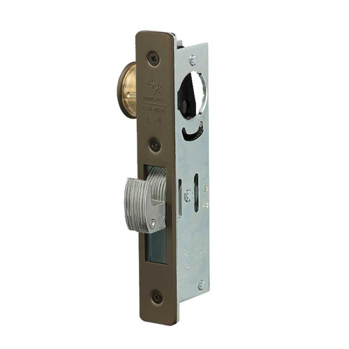 Adams Rite MS1850S-150-313 Hookbolt Mortise Deadlock Flat Faceplate 7/8 Backset 13/16 Throw Dark Bronze Anodized Aluminum Finish MS1850S-150-313