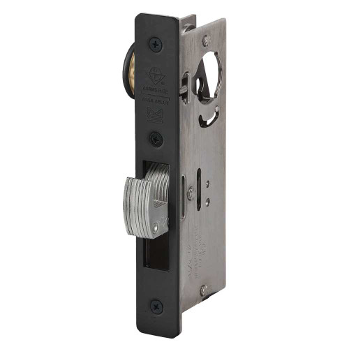 Adams Rite MS1950P-350-335 MS Deadlock Flat Faceplate 1-1/8 Backset Hookbolt Black MS1950P-350-335