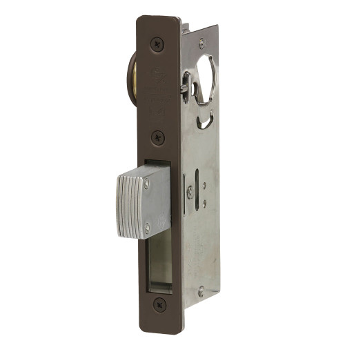 Adams Rite MS1951-410-313 MS Deadlock Radius Faceplate 1-1/2 Backset Straight Bolt Dark Bronze