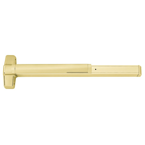 Von Duprin RX9849L-NL-18 4 US4 RHR Grade 1 Concealed Vertical Cable Exit Bar 48 Device 82 to 96 Door Height Night Latch Function 18 Lever with Escutcheon Request to Exit Switch Hex Dogging Satin Brass Finish Field Reversible RX9849L-NL-18 4 US4 RHR
