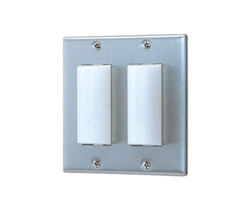Aiphone NHR-3TS Dual Corridor Light Sub Station Allows Urgent Call Pull Cord to be Used Without the Need for a Bedside Station Indicates where an Urgent Call has been made Flush 2-Gang Mount Stainless Steel Faceplate