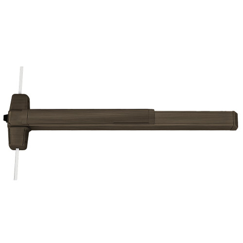 Von Duprin EL9857L-03 3 643E LHR Grade 1 3 Point Exit Bar 36 Device 84 Door Height Classroom Function 03 Lever with Escutcheon Electric Latch Retraction Less Dogging Aged Bronze Finish Field Reversible