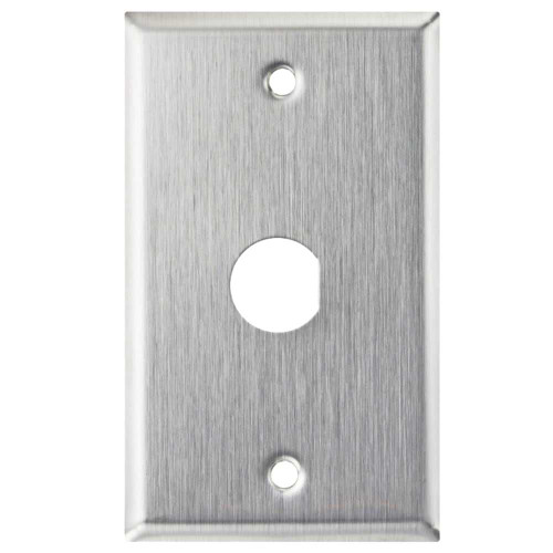 Alarm Controls RP-20 Remote Station Plate D Hole Single Gang Satin Stainless Steel RP-20