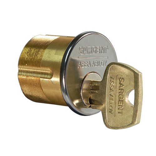 Sargent 41 LA 32D 0-BITTED 1-1/8 Mortise Cylinder LA Keyway 0-Bitted Satin Stainless Steel
