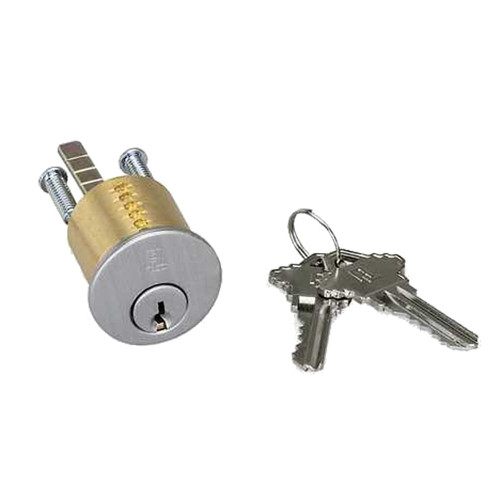 Alarm Lock CER-12345 ETDL  Series Standard Rim Cylinder 2 Cut Keys Satin Chrome Finish