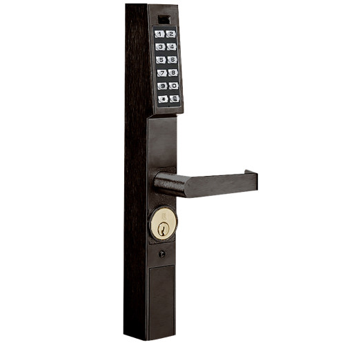 Alarm Lock DL1200/10B1 Pushbutton Aluminum Door Trim 100 Users Straight Lever Oil Rubbed Bronze