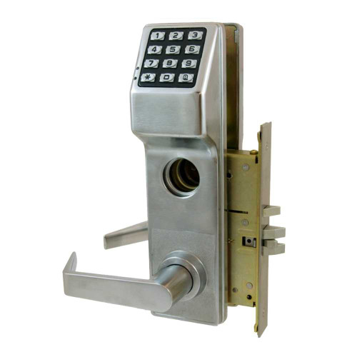Alarm Lock DL2700CRL US26D Grade 1 Pushbutton Mortise Lock 100 Users Satin Chrome Finish DL2700CRL US26D