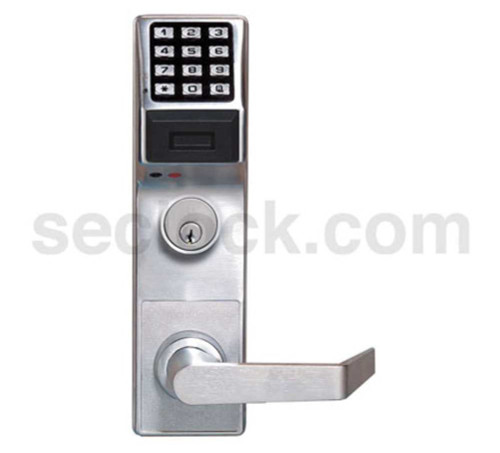 Alarm Lock ETPDLS1G/26DM99 Pushbutton Exit Trim with Prox Reader 2000 Users 40000 Event Audit Trail Weatherproof Straight Lever for Marks M9900 Satin Chrome ETPDLS1G/26DM99
