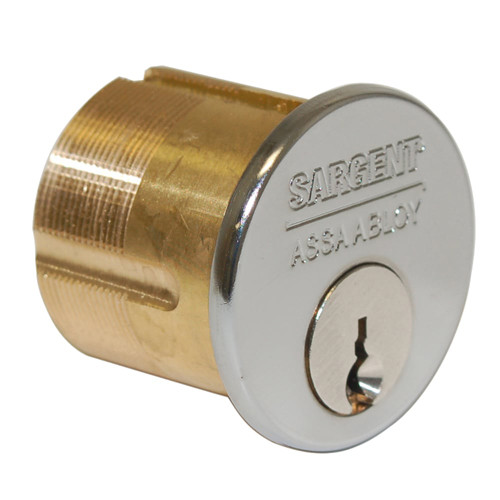 Sargent 42 LG 32D 1-1/4 Mortise Cylinder LG Keyway Satin Stainless Steel