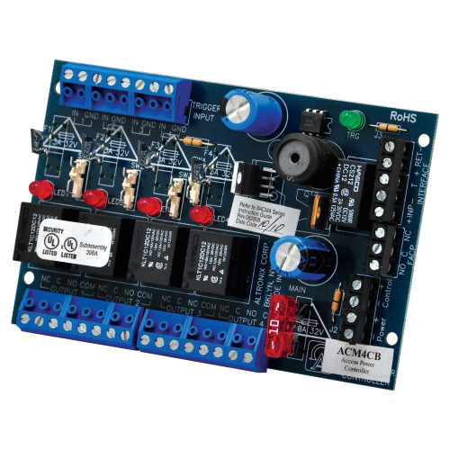 Altronix ACM4CB Access Power Controller Input 12/24VAC/DC 4 PTC Outputs ACM4CB