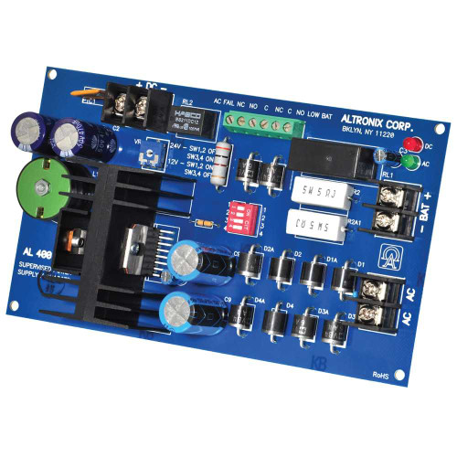 Altronix AL400ULB Power Supply Board Input 28VAC 100VA 12VDC at 4A or 24VDC at 3A AL400ULB