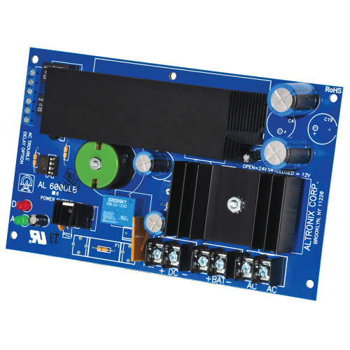 Altronix AL600ULB Power Supply Board Input Two 28VAC/100VA 1A Transformers 12/24VDC at 6A Output