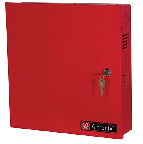 Altronix AL600ULPD4R Power Supply/Charger Input 115VAC 60Hz at 35A 4 Fused Outputs 12/24VDC at 6A Red Enclosure AL600ULPD4R