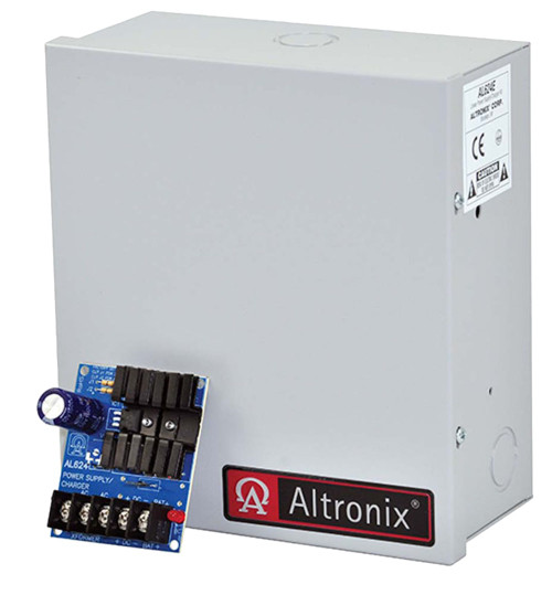 Altronix AL624E Linear Power Supply Input 16VAC to 24VAC 20VA to 40VA Single Selectable Output 6/12VDC at 12A or 24VDC at 075A Grey Enclosure