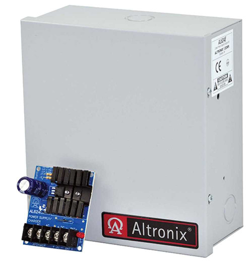 Altronix AL624E Linear Power Supply Input 16VAC to 24VAC 20VA to 40VA Single Selectable Output 6/12VDC at 12A or 24VDC at 075A Grey Enclosure AL624E