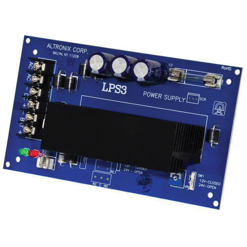 Altronix LPS3 Linear Power Supply Board Input 16VAC or 28VAC 12/24VDC at 25A Output