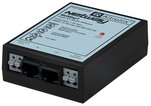 Altronix NetWay1 Single Port Injector Midspan 24VAC/DC at 12A Input Ouput Port Provides Up to 154W Max