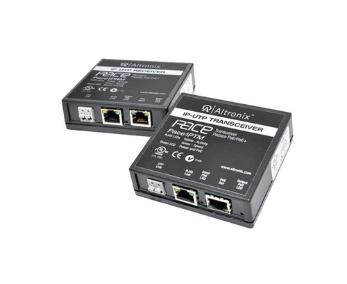Altronix PACE1PRMT IP and PoE+ Over Extended Distance UTP or CAT5e Pace1PRM Receiver and Pace1PTM Transceiver Kit Powered by Midspan or Endspan Up to 500m Distance PACE1PRMT