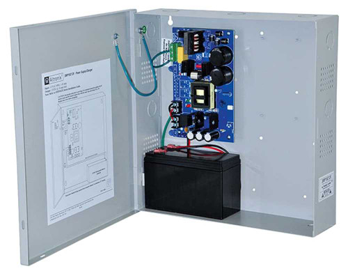 Altronix SMP10C12X Power Supply/Charger 115VAC 60Hz at 145A Input Single 12VDC Output at 10A Grey Enclosure SMP10C12X