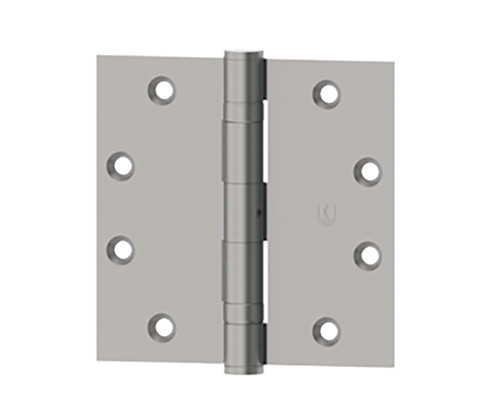 Hager BB1279 4X4 US4 Full Mortise Ball Bearing Hinge Standard Weight 4 by 4 Steel 5 Knuckle Satin Brass Plated Clear Coated Finish