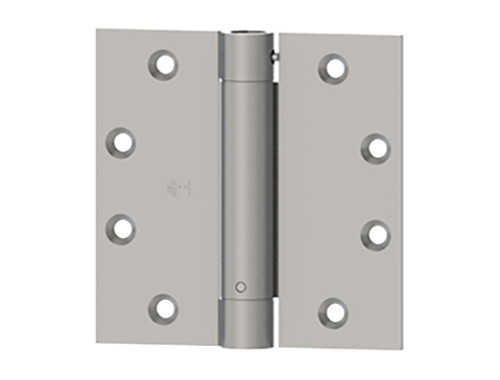 Hager 1250 4-1/2X4-1/2 US26D Full Mortise Spring Hinge Standard Weight 4-1/2 by 4-1/2 Steel Satin Chromium Plated Finish