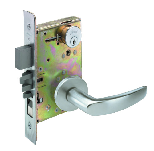 Arrow BM20 VL 32D Entrance Dormitory Mortise Lock V Lever L Rose Satin Stainless Steel 