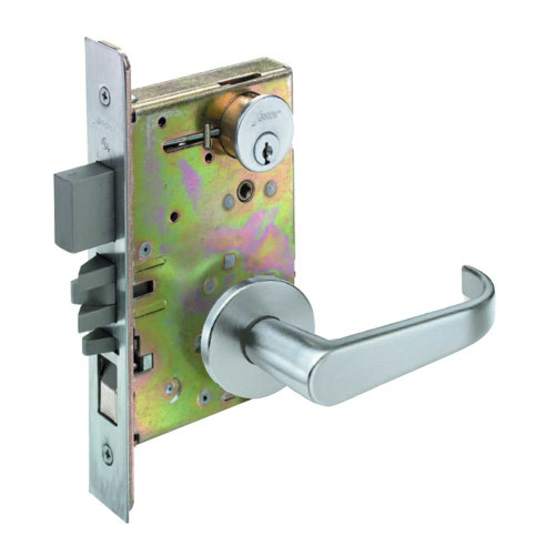 Arrow BM21 BRL 26D Front Door Mortise Lock BR Lever L Rose Satin Chrome BM21 BRL 26D