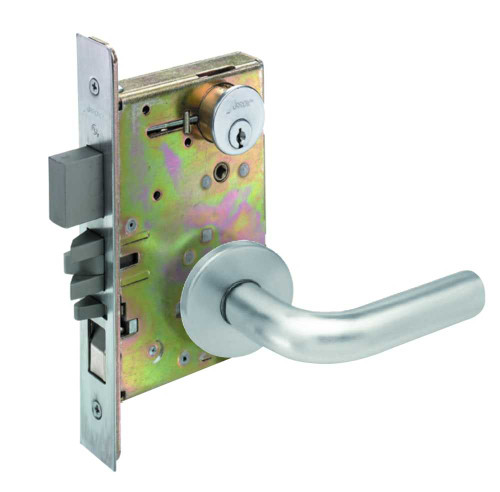 Arrow BM21 NL 26D Front Door Mortise Lock N Lever L Rose Satin Chrome BM21 NL 26D