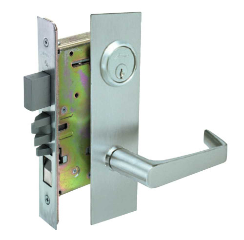 Arrow BM21 XH 26D Front Door Mortise Lock X Lever H Escutcheon Satin Chrome BM21 XH 26D