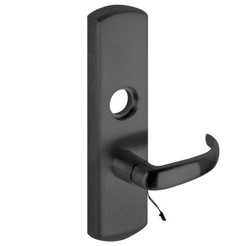 Von Duprin M996L-BE-17-R/V US19 LHR Grade 1 Motorized Lever Trim Blank Escutcheon Rim/Vertical Rod Prep 17 Lever Style Flat Black Coated Finish Left Hand Reverse