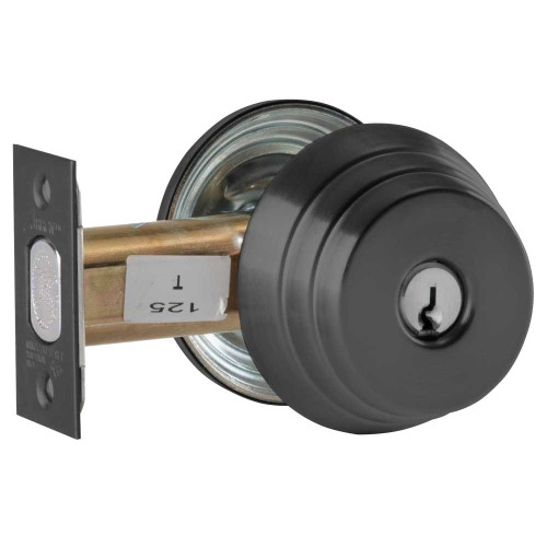 Arrow E62 BSP Grade 2 Double Cylinder Deadlock Conventional Cylinder Black Suede Powder Coat Finish Field Reversible E62 BSP