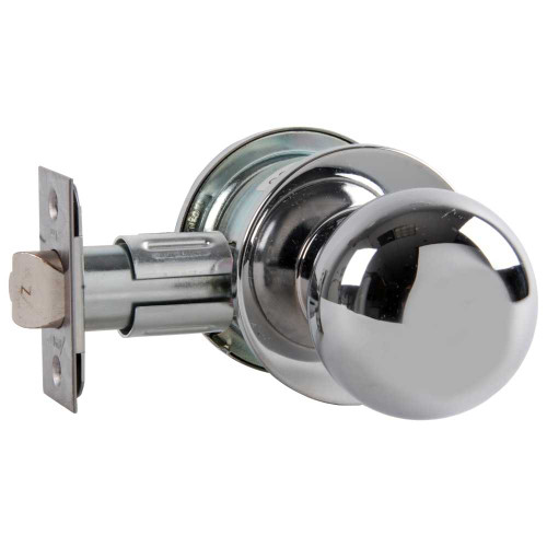 Arrow MK03-BD-26 Grade 2 Backplate Passage Cylindrical Lock Ball Knob Non-Keyed Bright Chrome Finish Non-handed MK03-BD-26
