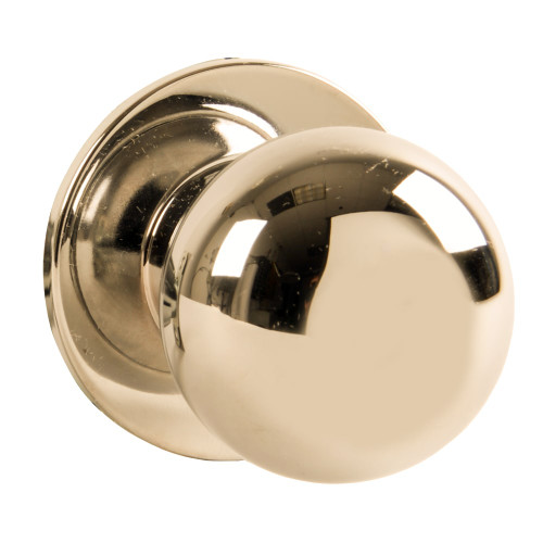 Arrow MK08-BD-03 Grade 2 Dummy Cylindrical Lock Ball Knob Non-Keyed Bright Brass Finish Non-handed