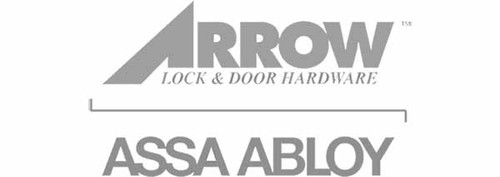 Arrow MK11-DD-03-LC Grade 2 Turn-Pushbutton Entrance Cylindrical Lock Darrin Knob Conventional Less Cylinder Bright Brass Finish Non-handed