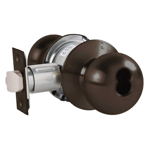 Arrow MK12-TA-10BE-IC Grade 2 Storeroom Cylindrical Lock Tudor Knob SFIC Less Core Dark Oxidized Bronze Finish Non-handed MK12-TA-10BE-IC