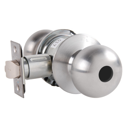 Arrow MK17-TA-26D-LC Grade 2 Classroom Cylindrical Lock Tudor Knob Conventional Less Cylinder Satin Chrome Finish Non-handed