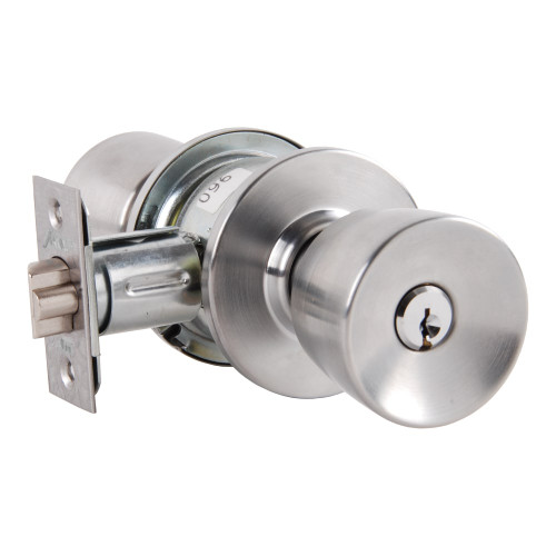 Arrow MK31-DD-26D Grade 2 Double Cylinder Communicating Cylindrical Lock Darrin Knob Conventional Cylinder Satin Chrome Finish Non-handed