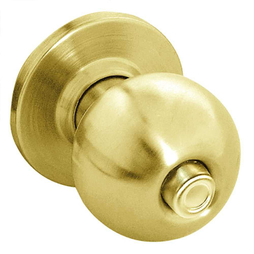 Arrow RK08-BD-03 Grade 2 Dummy Cylindrical Lock Ball Knob Non-Keyed Bright Brass Finish Non-handed RK08-BD-03