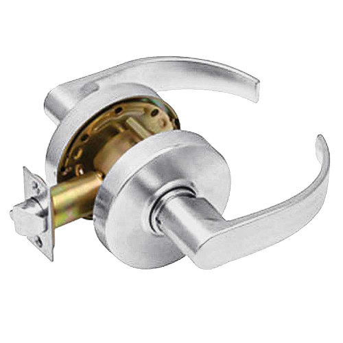 Arrow RL01-BRR-26 Grade 2 Passage Cylindrical Lock Broadway Lever Non-Keyed Bright Chrome Finish Non-handed RL01-BRR-26