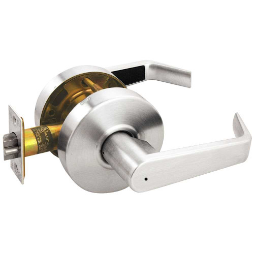 Arrow RL02-SR-26 Grade 2 Privacy Cylindrical Lock Sierra Lever Non-Keyed Bright Chrome Finish Non-handed RL02-SR-26