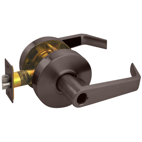 Arrow RL11-SR-10B-LC Grade 2 Turn-Pushbutton Entrance Cylindrical Lock Sierra Lever Conventional Less Cylinder Oil-Rubbed Bronze Finish Non-handed