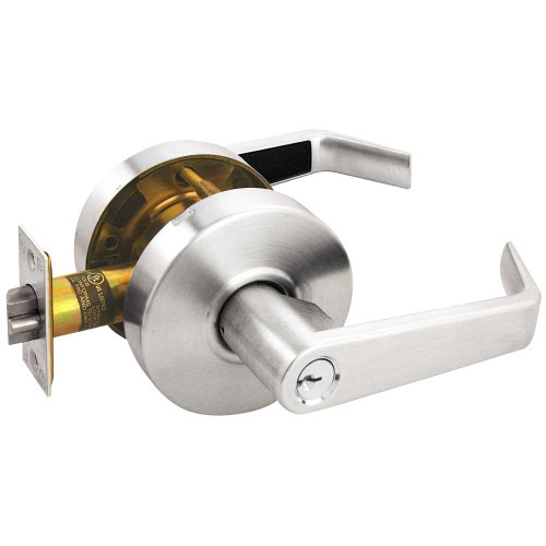 Arrow RL12-SR-26 Grade 2 Storeroom Cylindrical Lock Sierra Lever Conventional Cylinder Bright Chrome Finish Non-handed RL12-SR-26