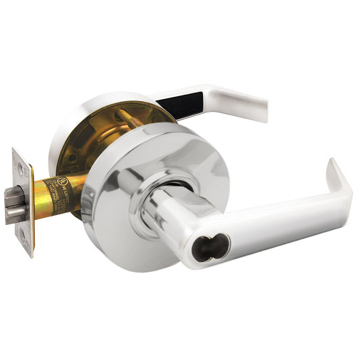 Arrow RL12-SR-26-IC Grade 2 Storeroom Cylindrical Lock Sierra Lever SFIC Less Core Bright Chrome Finish Non-handed