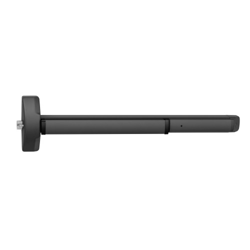 Yale 6100FED P 48 BSP Grade 1 Rim Device Pullman Latch Exit Bar Wide Stile Pushpad Less Dogging 42 - 48 Door Opening Width Less Trim Fire Rated Device Electric Latch Retraction Black Suede Powder Coat Finish Non-Handed 6100FED P 48 BSP