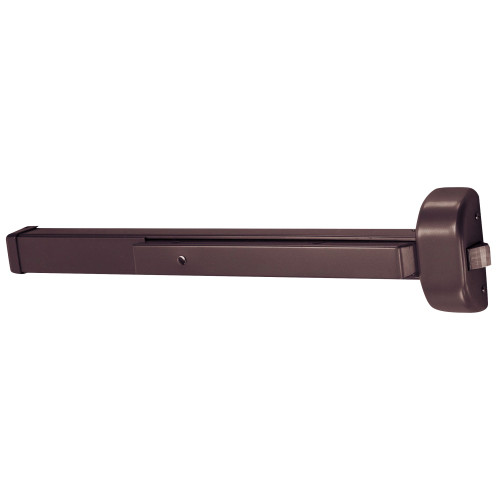 Arrow S1250F BRZ Grade 1 Rim Exit Device Wide Stile Pushpad  Device 32 to 36 Wide Door Universal Function Less Trim Hex Key Dogging Dark Bronze Painted Finish Non-Handed