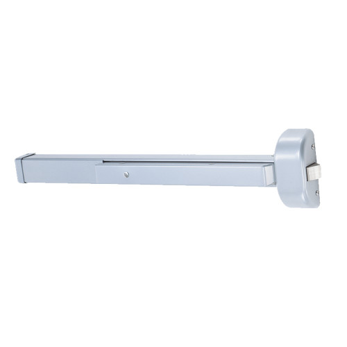 Arrow S1250G AL Grade 1 Rim Exit Device Wide Stile Pushpad Device 36 - 48 Wide Door Universal Function Less Trim Hex Key Dogging Aluminum Painted Finish Non-Handed S1250G AL