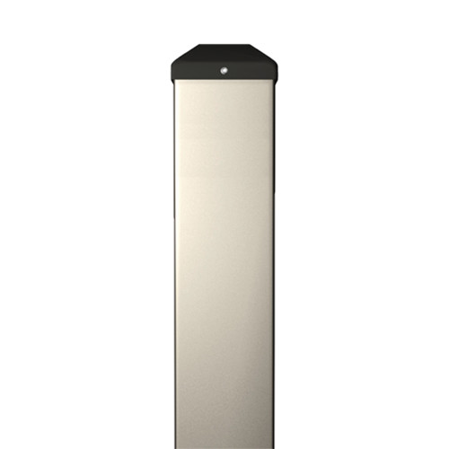 BEA 10BOLLARDSLV-WOH Bollard Without Precut Mounting Holes Accomodates 6 Square and Round Panther Plates as well as Surface-Mount Card Readers Key Pads or Other Surface Mount Devices Powder Coated Carbon Steel Silver